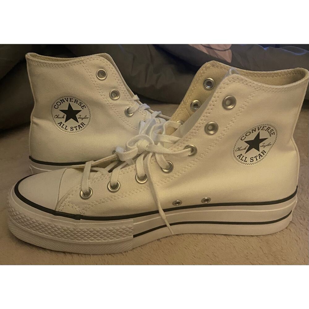 New Converse ALL STAR Chuck Taylor Ctas Lift Hi Platform WOMENS White Black 9